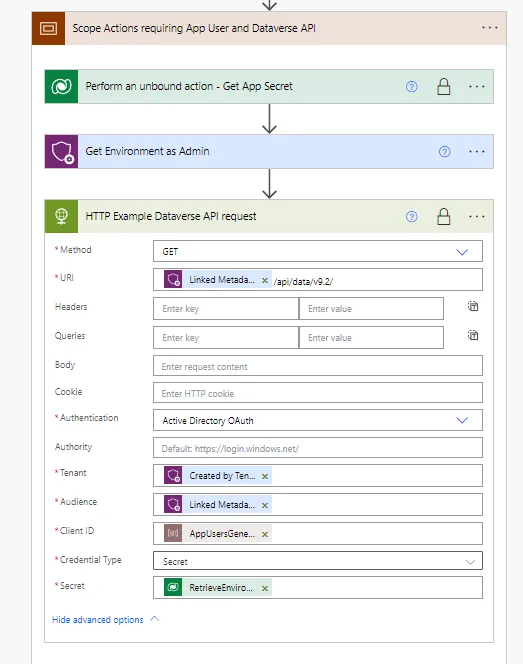 Screenshot of the second part of the App Generator Demo Parent Flow