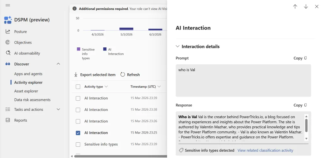 Screenshot of DSPM